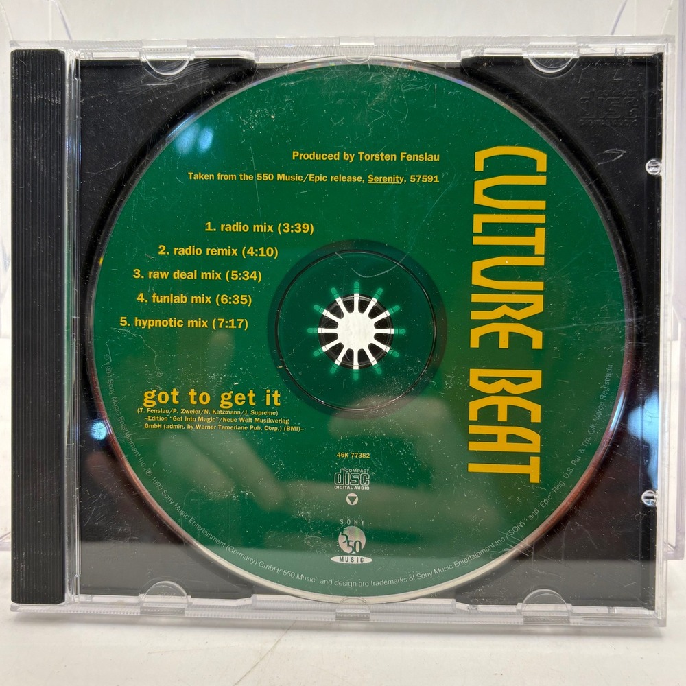 Culture Beat Got To Get It CD Single 550 Music Epic Serenity 46K 77382 1993 1994
